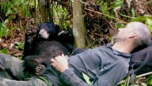 Bernie and Patrick in the forest